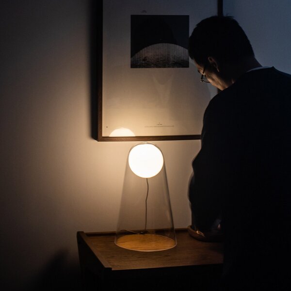 Stolne Lampa Foscarini, Satellight, prigušiv, Providna, Dnevna soba, Staklo, Dizajn