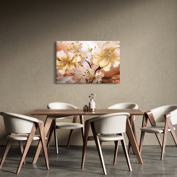 Slika - Zlatno cvijeće (90x60 cm)