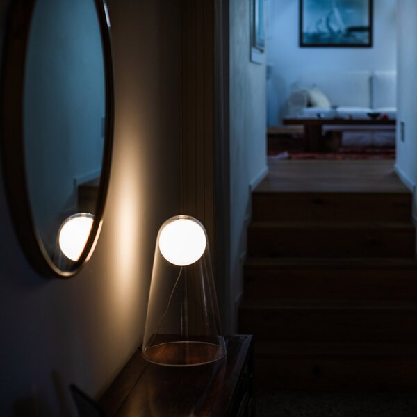 Stolne Lampa Foscarini, Satellight, prigušiv, Providna, Dnevna soba, Staklo, Dizajn