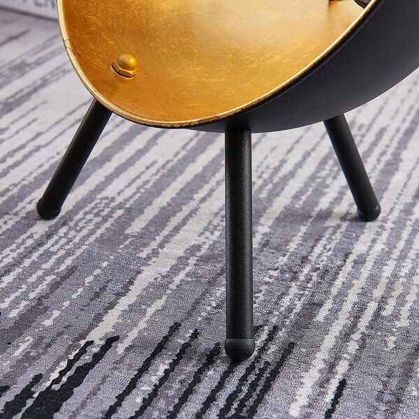 Stolne Lampa Lindby, Muriel, Crno, Dnevna soba, Metal, Moderan