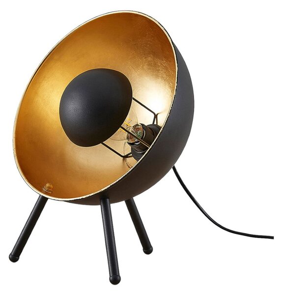 Stolne Lampa Lindby, Muriel, Crno, Dnevna soba, Metal, Moderan
