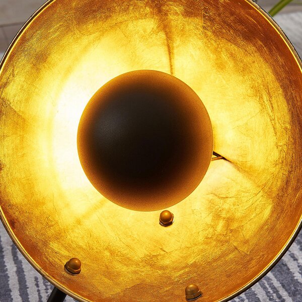 Stolne Lampa Lindby, Muriel, Crno, Dnevna soba, Metal, Moderan