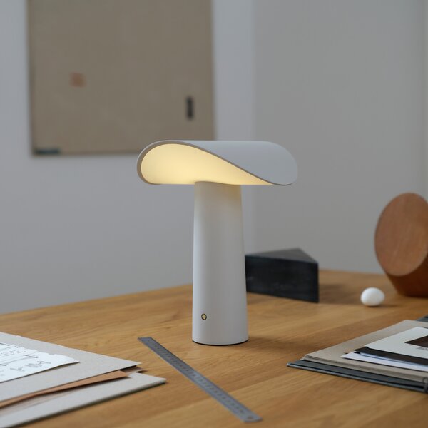 Stolne Lampa GEJST, Lium, prigušiv, Sivo, Dnevna soba, Aluminij, Moderan