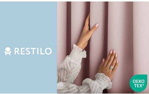 Prljavo roza zavjesa za djelomično zamračenje 140x250 cm Carli Tie – Restilo