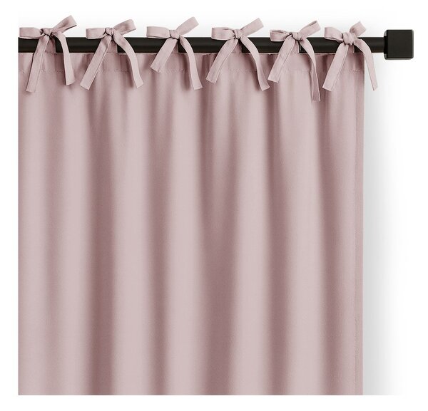 Prljavo roza zavjesa za djelomično zamračenje 140x250 cm Carli Tie – Restilo