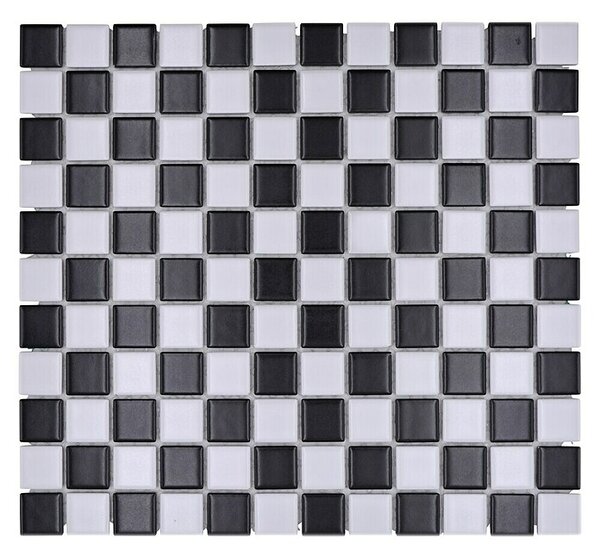 Mozaik pločica Quadrat Mix BM 148 (32,6 x 30 cm, Crno-bijele boje, Mat)