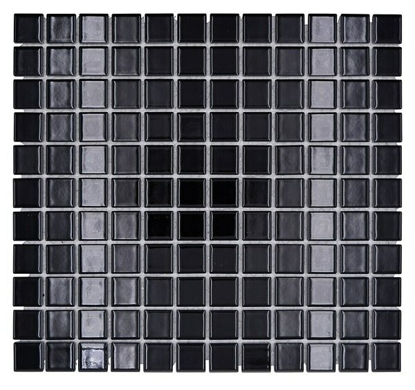 Mozaik pločica Quadrat Uni B 890 (32,6 x 30 cm, Crne boje, Sjaj)