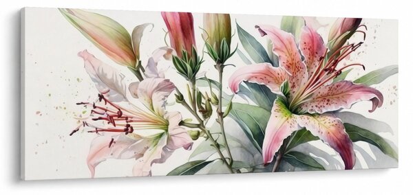 Slika - Ljiljani, ilustracije (120x50 cm)