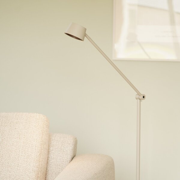 Podne Lampa ANTIDARK, Direction F1, prigušiv, Sivo, Dnevna soba, Metal, Moderan