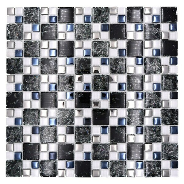 Mozaik pločica Crystal Mix XIC K1499 (33,8 x 33,8 cm, Crne boje, Sjaj)