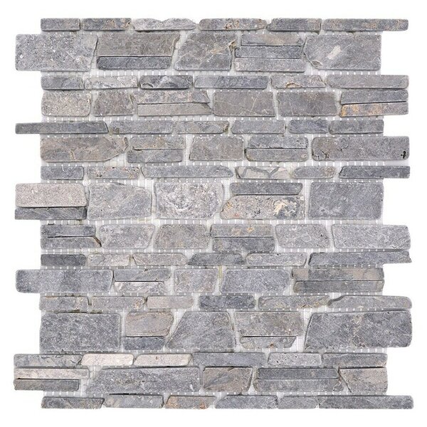 Mozaik pločica MOS BRICK 230 (30,5 x 30,5 cm, Sive boje, Mat)