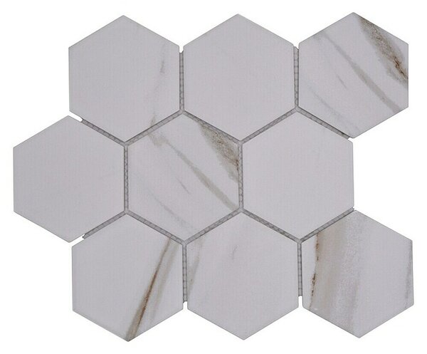 Mozaik pločica Hexagon CIM HX9 CT (25,6 x 29,55 cm, Bež-smeđe-bijelo, Mat)
