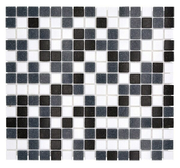 Mozaik pločica Quadrat Mix (32,7 x 30,5 cm, Crna-siva-bijela, Mat)