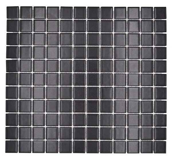Mozaik pločica Quadrat Uni M 892 (32,6 x 30 cm, Crne boje, Mat)