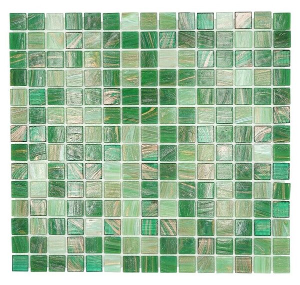 Mozaik pločica Quadrat Mix GSL 550 (32,7 x 30,5 cm, Zelene boje, Sjaj)