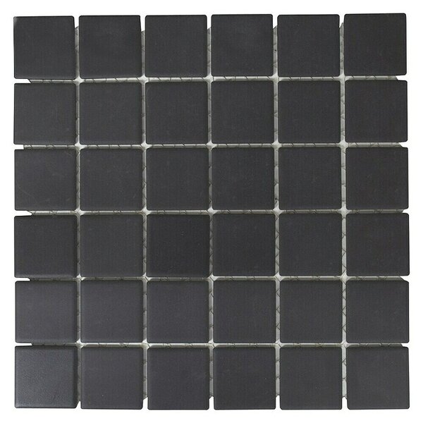 Mozaik pločica Quadrat Uni CU 223 (29,8 x 29,8 cm, Crne boje, Mat)