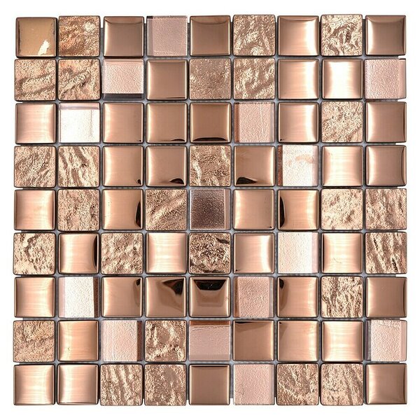Mozaik pločica Quadrat Crystal XCM 32BR1 (30 x 30 cm, Bronca, Sjaj)