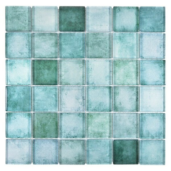 Mozaik pločica Quadrat Crystal SKY 789 (31,6 x 31,6 cm, Zelene boje, Sjaj)