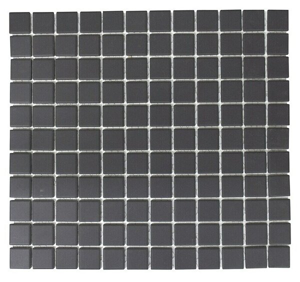 Mozaik pločica Quadrat Uni CU 020 (32,6 x 30 cm, Crne boje, Mat)