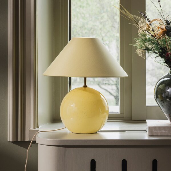Stolne Lampa Globen Lighting, IRIS, Žuta, Dnevna soba, Tkanina / tekstil, Vintage