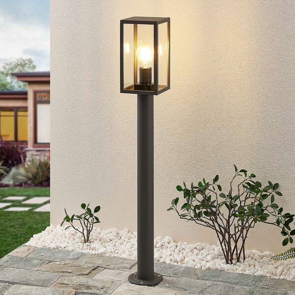 Lindby Filimon staza svjetla, 80 cm, antracit, IP44, E27, prigušiva, Crno, Aluminij
