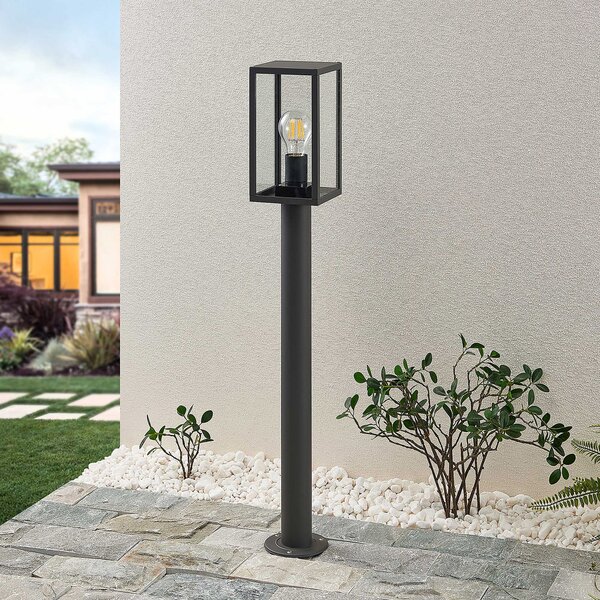 Lindby Filimon staza svjetla, 80 cm, antracit, IP44, E27, prigušiva, Crno, Aluminij