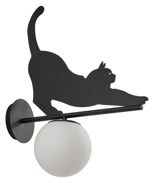 Vanjske Svjetiljka Lindby, Katti Cat, prigušiv, Crno, Balkon, Metal, Seoska kuća / rustikalni