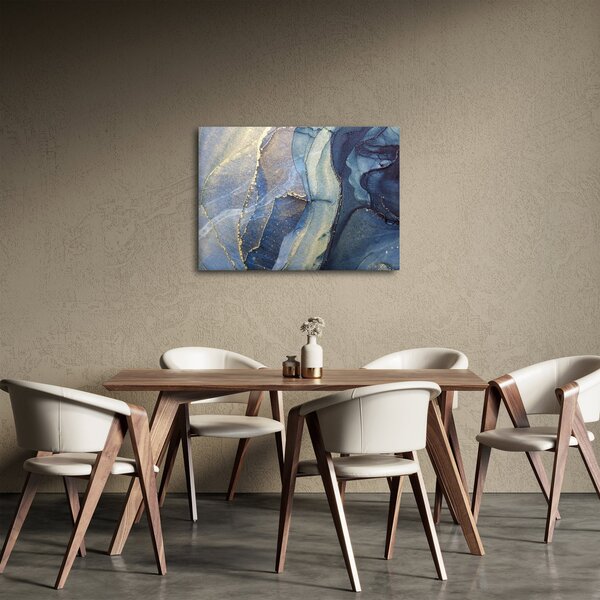 Slika - Apstrakcija s alkoholnom tintom (70x50 cm)