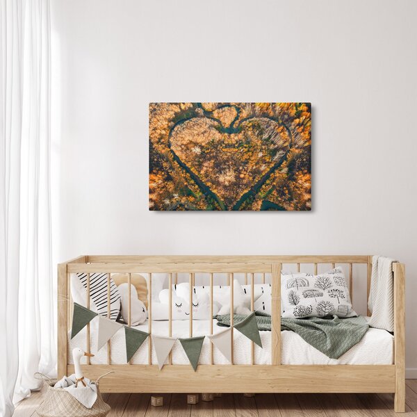 Slika - Rijeka u obliku srca (90x60 cm)