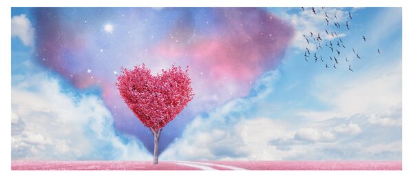 Slika - Stablo ružičastog srca (120x50 cm)