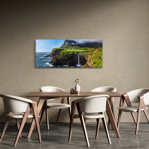 Slika - Vodopad Múlafossur (120x50 cm)