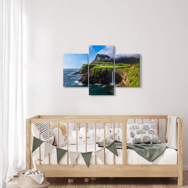 Slika - Vodopad Múlafossur (90x60 cm)