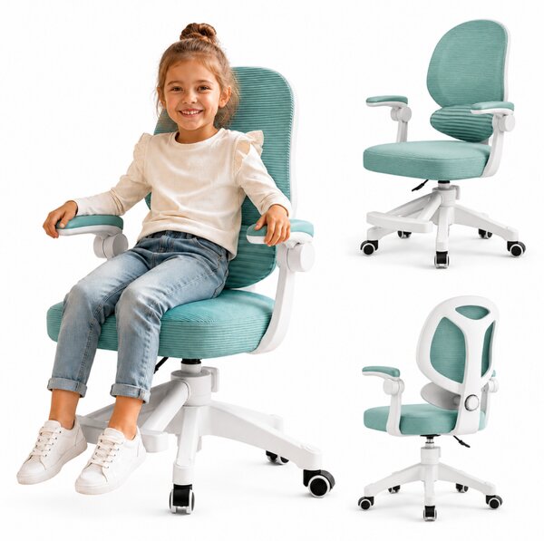 Ergonomska okretna dječja gaming stolica na kotačićima