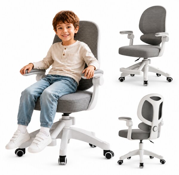 Ergonomska okretna dječja gaming stolica na kotačićima