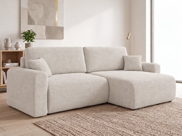 Razvlačna dvostrana kutna garnitura u L NORDEN PAROS 250x140 cm, krem