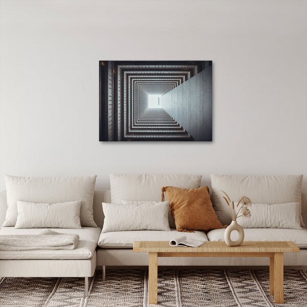 Slika - Pogled iz unutrašnjosti zgrade (70x50 cm)
