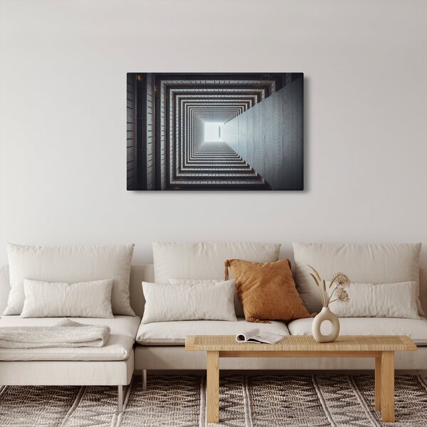 Slika - Pogled iz unutrašnjosti zgrade (90x60 cm)