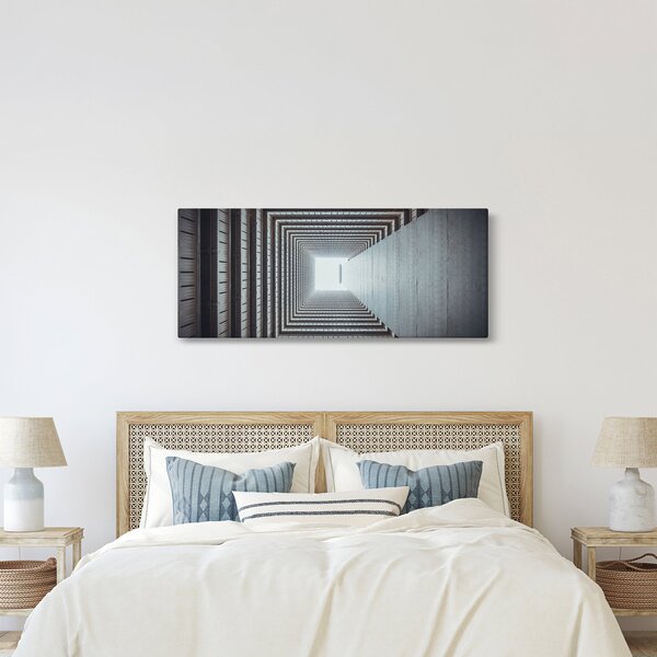 Slika - Pogled iz unutrašnjosti zgrade (120x50 cm)
