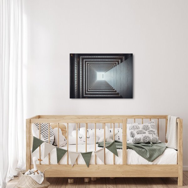 Slika - Pogled iz unutrašnjosti zgrade (70x50 cm)