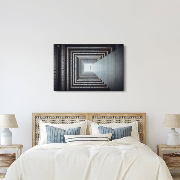 Slika - Pogled iz unutrašnjosti zgrade (90x60 cm)