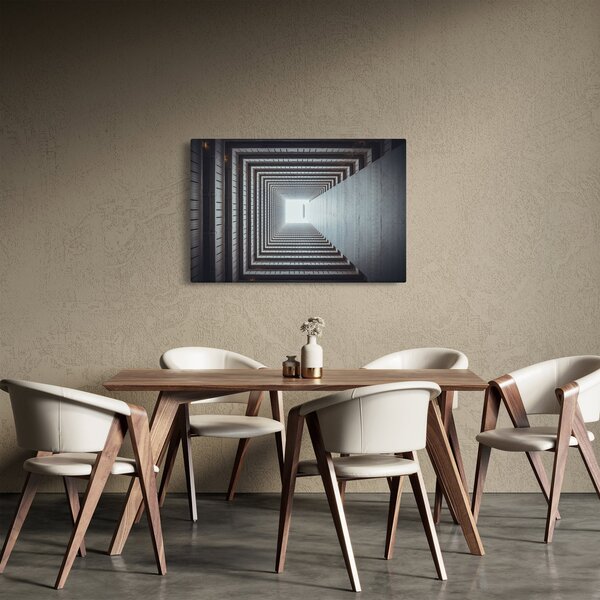Slika - Pogled iz unutrašnjosti zgrade (90x60 cm)