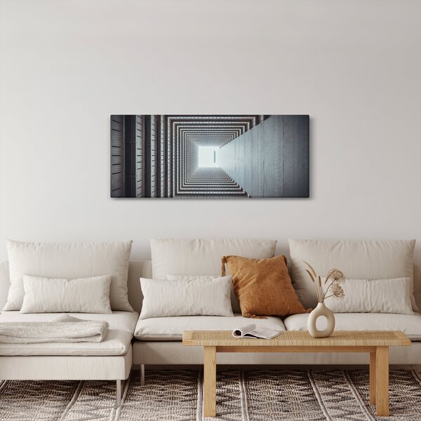 Slika - Pogled iz unutrašnjosti zgrade (120x50 cm)