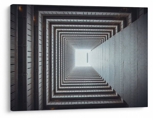 Slika - Pogled iz unutrašnjosti zgrade (70x50 cm)