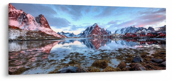 Slika - Izlazak sunca iznad Reine (120x50 cm)