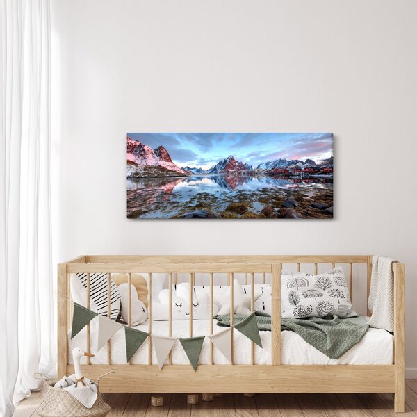 Slika - Izlazak sunca iznad Reine (120x50 cm)