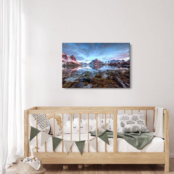 Slika - Izlazak sunca iznad Reine (90x60 cm)