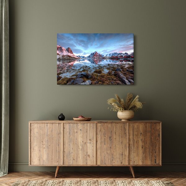 Slika - Izlazak sunca iznad Reine (90x60 cm)