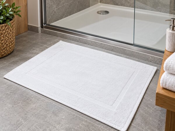 Hotelski kupaonski tepih Deluxe 50 x 70 cm bijeli