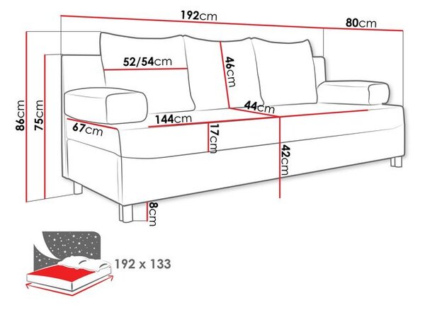 Zondo.hr Sofa Dorien (Polo 891). 1060659