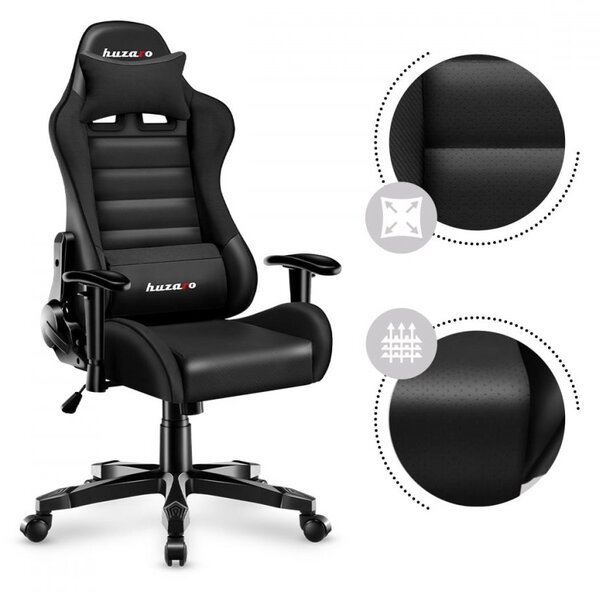 Ergonomska crna gaming stolica za tinejdžere
